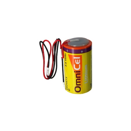 Omnicel ER34615 3.6V 19Ah Sz D Lithium Battery w/ Wire Leads RFID Beacons AMR ER34615/W